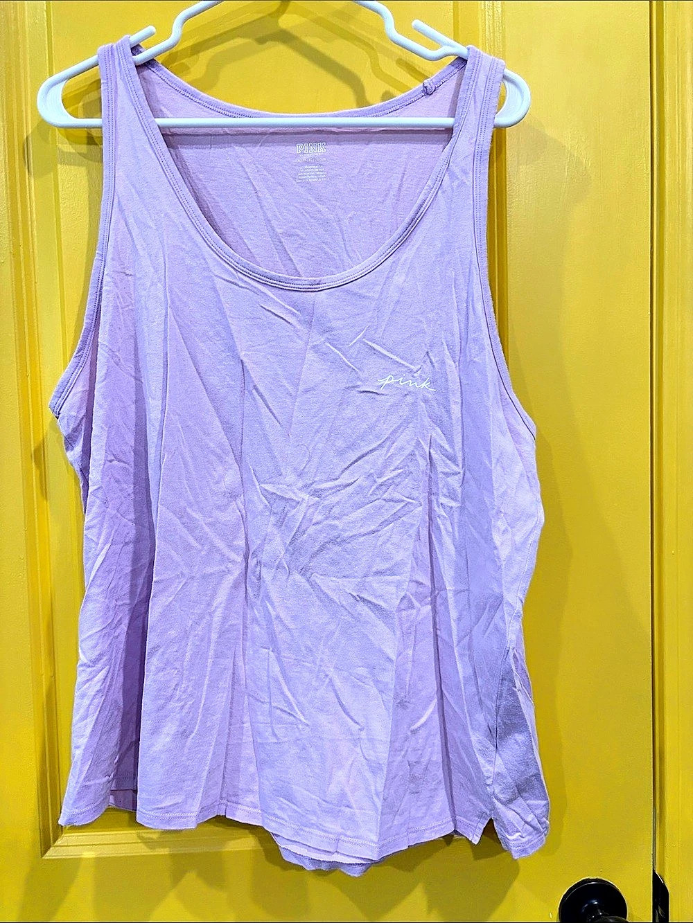 Victoria's Secret PINK Purple Cotton Tank Top Size XL Like New